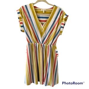 Striped Colorful Dress w/ Pockets